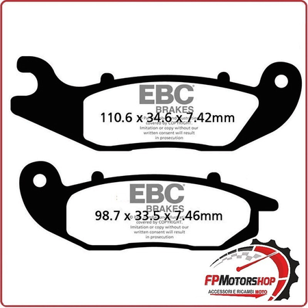 PASTIGLIE FRENO MOTO EBC FA465R R DERBI TERRA 125 ANT. VENT