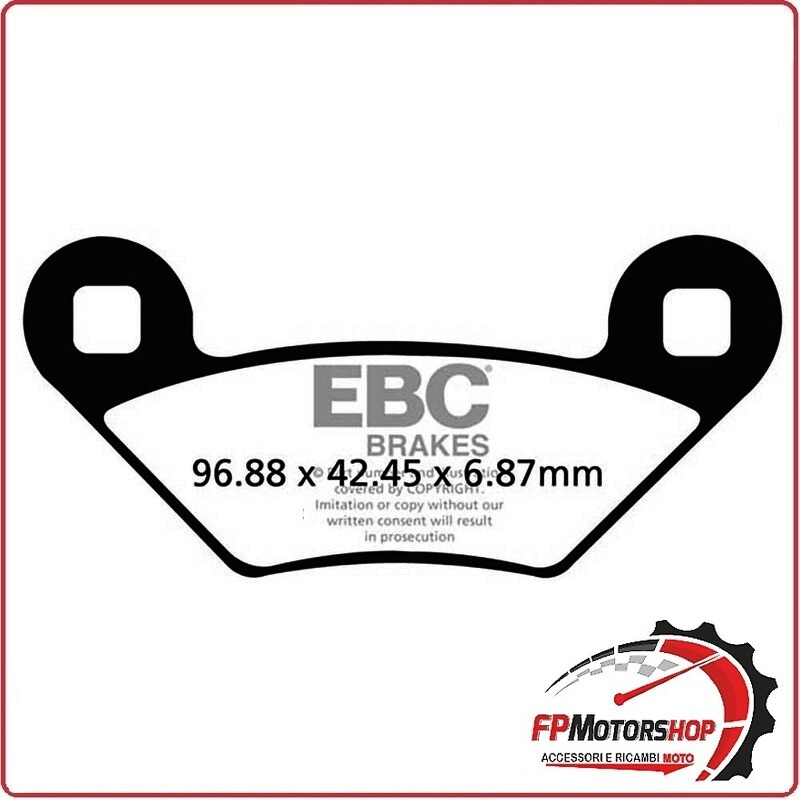 PASTIGLIE FRENO MOTO EBC FA475R R POLARIS /850 SPORTSMAN 09- 500 550 DAL 2009