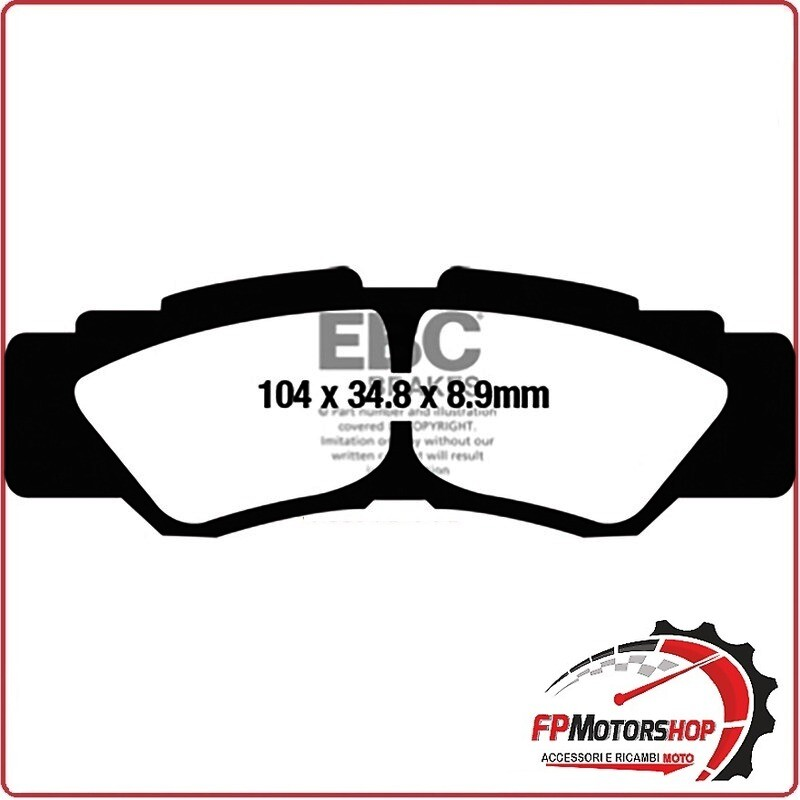 PASTIGLIE FRENO MOTO EBC FA677R R YAMAHA YXE WOLVERINE 1000 21 22 YXZ EPS