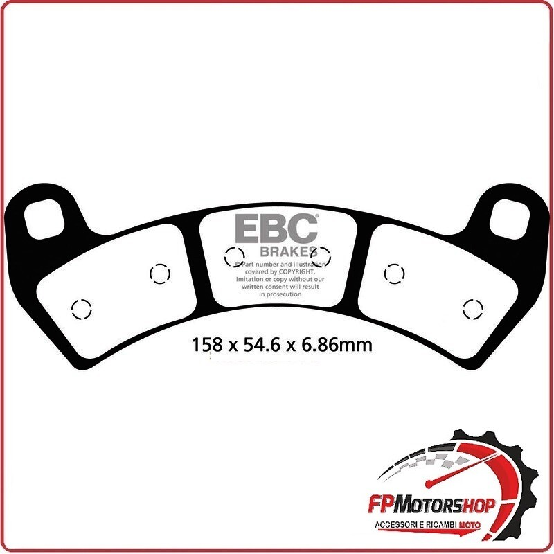 PASTIGLIE FRENO MOTO EBC FA680R R POLARIS RZR XP 925 TURBO 16 20 PRO 2016-2020