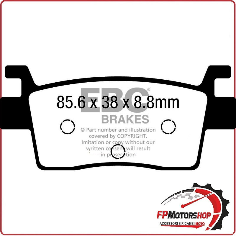 PASTIGLIE FRENO MOTO EBC FA739R R POST. POSTERIORE KAWASAKI KRF 1000 TERYX 20 21