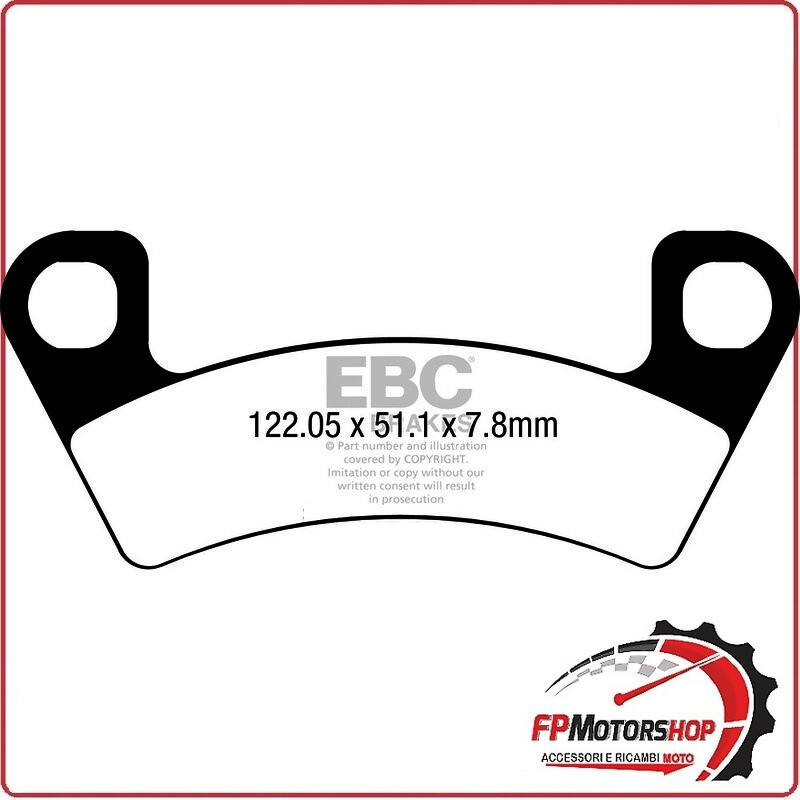PASTIGLIE FRENO MOTO EBC FA741R R ANT. ANTERIORE ARCTIC CAT WILDCAT SPORT 700 15
