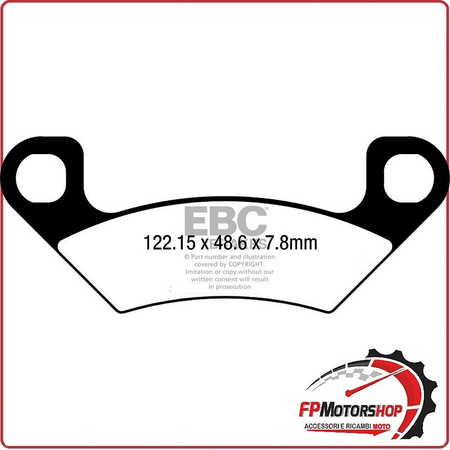 PASTIGLIE FRENO MOTO EBC FA742R R POST. POSTERIORE ARCTIC CAT CUSHMAN HAULER 4X4