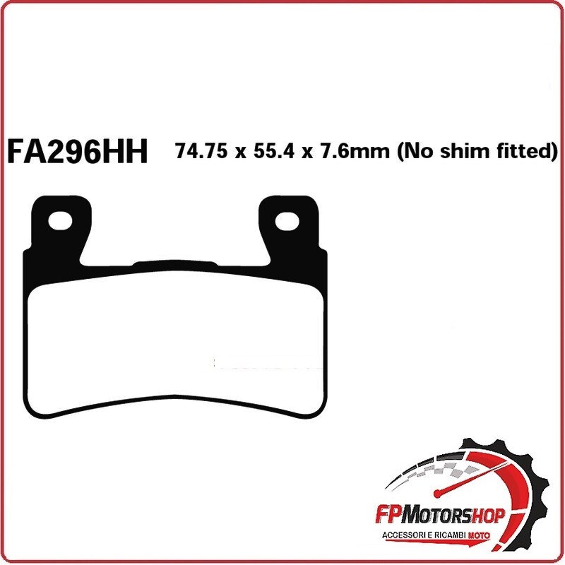 [R1829600] PASTIGLIE FRENO PER MOTO HONDA CBR600 F/RR ANTERIORE EBC FA296HH SINTERIZZATA
