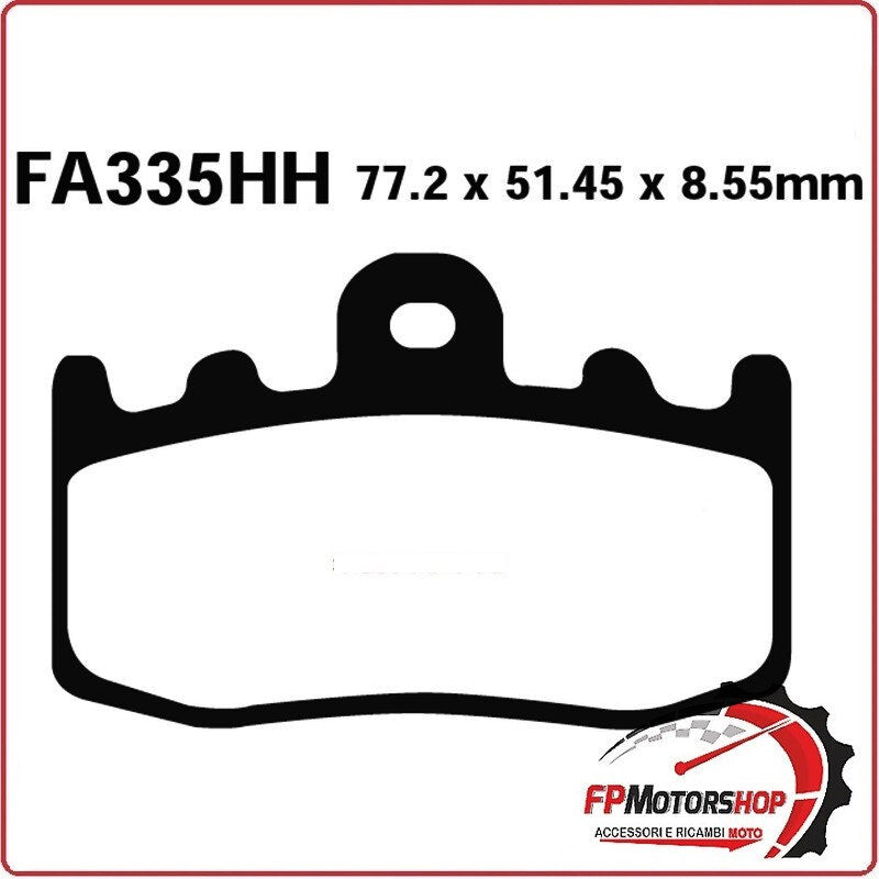 [FA335HH] PASTIGLIE ANTERIORI EBC HH BMW R1200 GS/ADVENTURE 2004-2013 (1 coppia per 1 disco)