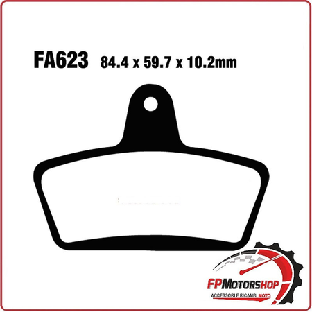 PASTIGLIE FRENO MOTO EBC FA623HH HH PINZA HHI 4 PIST. PISTONCINI