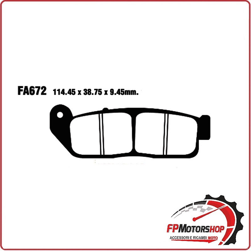 PASTIGLIE FRENO MOTO EBC FA672HH HH INDIAN SCOUT 15- ANT. ANTERIORE DAL 2015