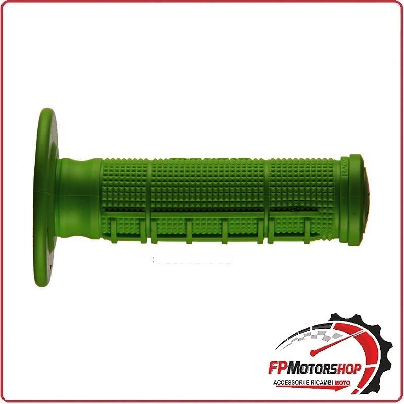 [AR20268] COPPIA MANOPOLE MANUBRIO PER MOTO CROSS UNITY ASP HALF WAFFLE LIME ARIETE
