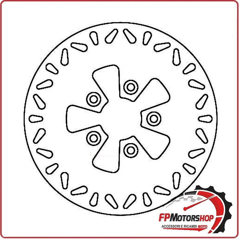 [FD001900] DISCO FRENO PER SCOOTER ITALJET 50 DRAGSTER FORMULA ANTERIORE FERODO FMD0019R