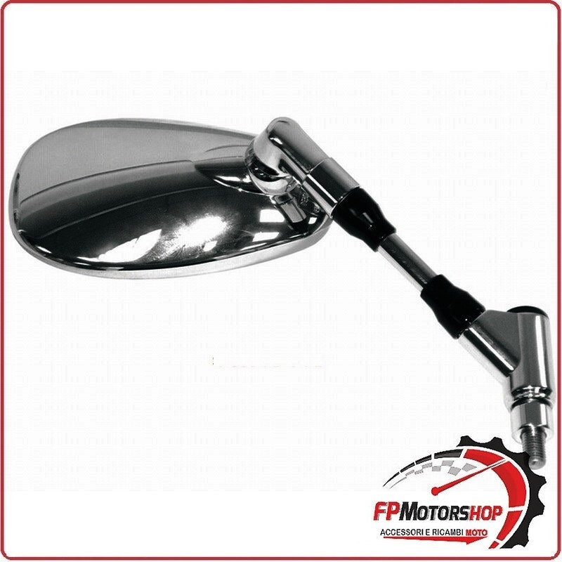 [E2223091] SPECCHIO SPECCHIETTO RETROVISORE CROMATO DX PER MOTO YAMAHA FZ6 600 04>08 FZ6S2