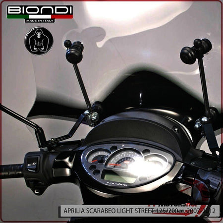 [BI8500646] KIT ATTACCHI PARABREZZA PER SCOOTER APRILIA SCARABEO 125/200 LIGHT BIONDI 8500646