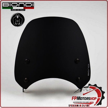 [BI8010390] CUPOLINO PARABREZZA PER MOTO GUZZI V7 III 17>2020 V9 BOBBER NERO SATINATO BIONDI 8010390
