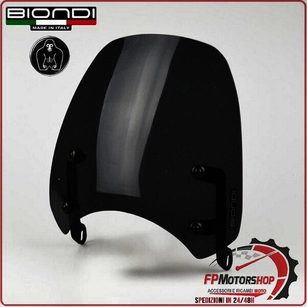 [BI8010386] CUPOLINO PARABREZZA PER MOTO GUZZI V7 III 2017>2020 V9 BOBBER FUME'SCURO BIONDI 8010386