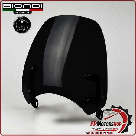 [BI8010386] CUPOLINO PARABREZZA PER MOTO GUZZI V7 III 2017>2020 V9 BOBBER FUME'SCURO BIONDI 8010386
