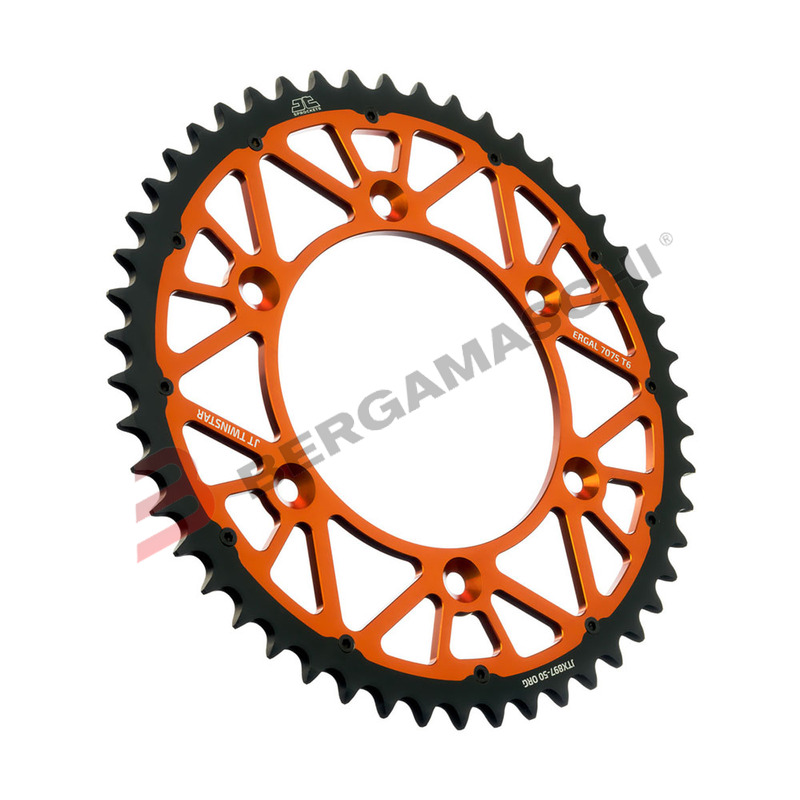 CORONA PER TRASMISSIONE MOTO TWINSTAR JTX 897.42 ARANCIO JTX897.42ORG 42 DENTI