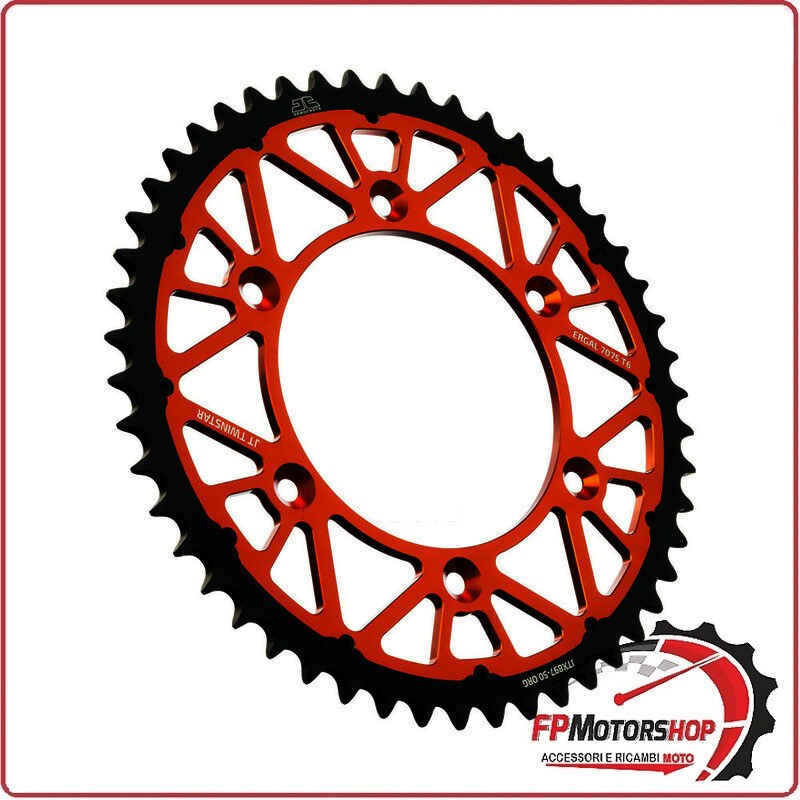 [A64089748O] CORONA TRASMISSIONE PER MOTO JTX 897.48 ARANCIO JTX897.48ORG 48 DENTI KTM EXC