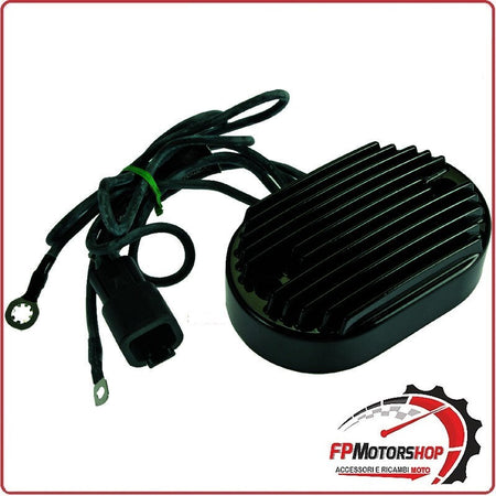 [V834300106] REGOLATORE DI TENSIONE PER HARLEY SOFTAIL TWIN CAM 01-06 NERO WAI 12V CONNETTORE