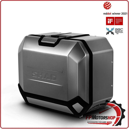 [SDL1005] BORSA LATERALE PORTAPACCHI PER MOTO SHAD TR47 ARGENTO SX LINEA TERRA D0TR47100L