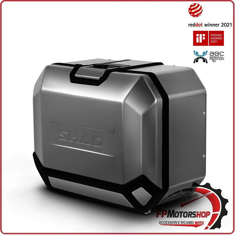 [SDL1005] BORSA LATERALE PORTAPACCHI PER MOTO SHAD TR47 ARGENTO SX LINEA TERRA D0TR47100L