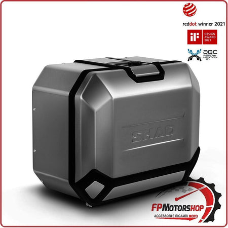 [SDL1004] BORSA LATERALE PORTAPACCHI PER MOTO SHAD TR47 ARGENTO DX LINEA TERRA D0TR47100R