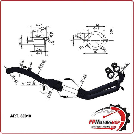 [LV80010] KIT COLLETTORI SCARICO RACING PER YAMAHA TENERE 700 19- LEOVINCE 80010