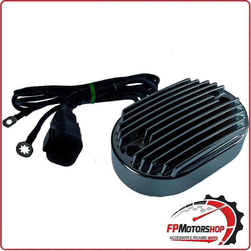 [V834300107] REGOLATORE DI TENSIONE PER HARLEY SOFTAIL TWIN C AM 01-06 CROMATO WAI 12V