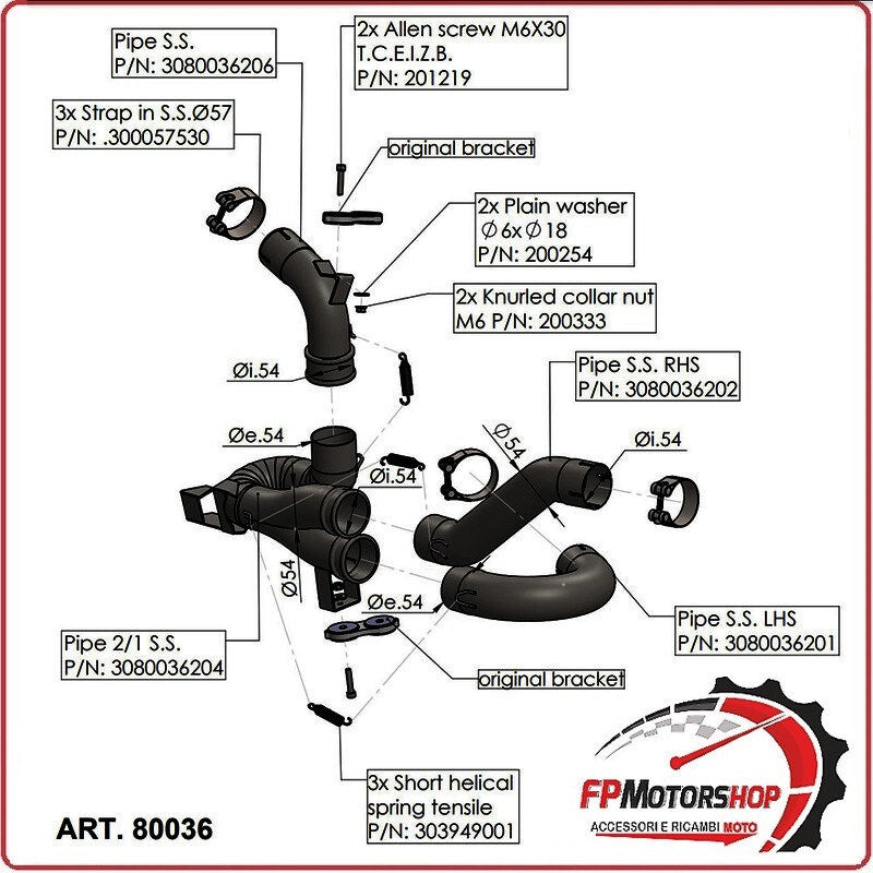 [LV80036] RACCORDO ELIMINA CATALIZZATORE PER DUCATI MULTISTRADA V4/V4S 21- LEOVINCE 80036