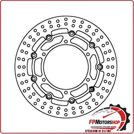[FD012601] DISCO FRENO MOTO PER YAMAHA R1 R6 ANTERIORE DX FERODO FMD0126RX DIAM. EST. 300MM