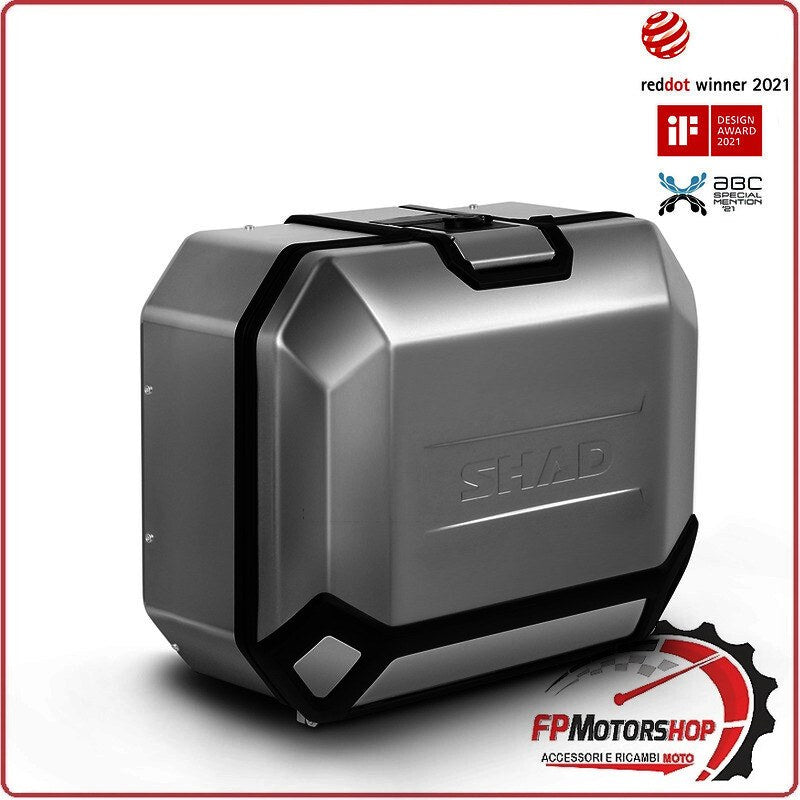 [SDL1000] BORSA LATERALE PORTAPACCHI PER MOTO SHAD TR36 ARGENTO DX LINEA TERRA D0TR36100R