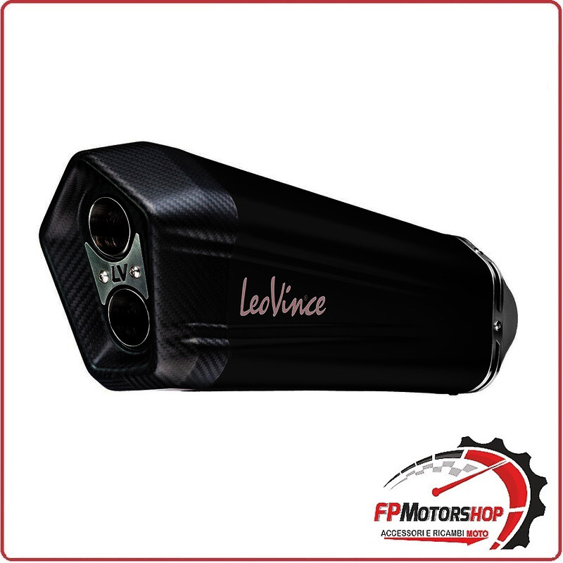 TERMINALE DI SCARICO NERO PER BMW R1200 GS 13-18 LEOVINCE 15301B OMOLOGATO
