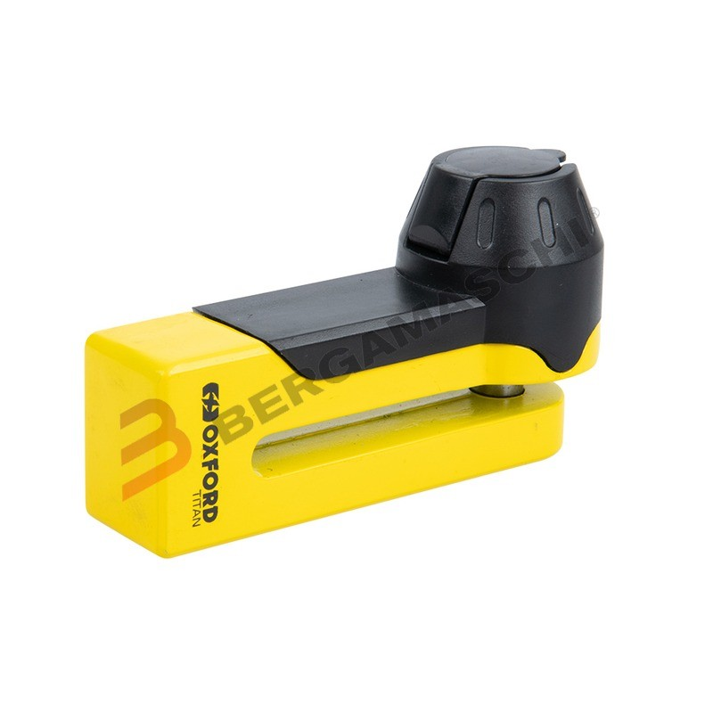 LUCCHETTO ANTIFURTO BLOCCADISCO TITAN GIALLO PERNO 10mm PER MOTO OXFORD LK486