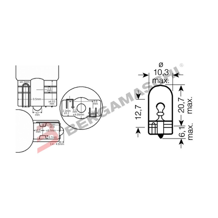 SCATOLA 10PZ LAMPADE LAMPADINE OSRAM W5W 12V 5W T10 PER AUTO MOTO SCOOTER