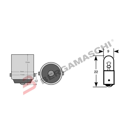 SCATOLA 10PZ LAMPADE LAMPADINE 6V 3W BA9S T8,5 BULBO PER POSIZIONE MOTO SCOOTER