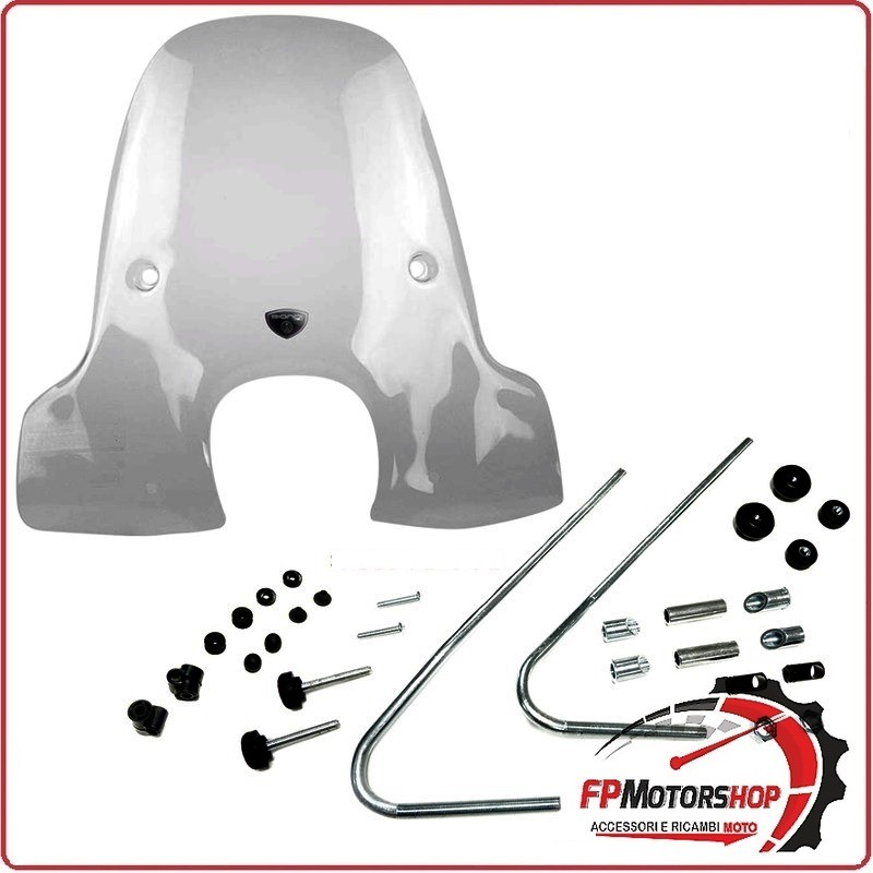 KIT PARABREZZA + ATTACCHI PER SCOOTER PIAGGIO BEVERLY 125 300 350 10>20 BIONDI