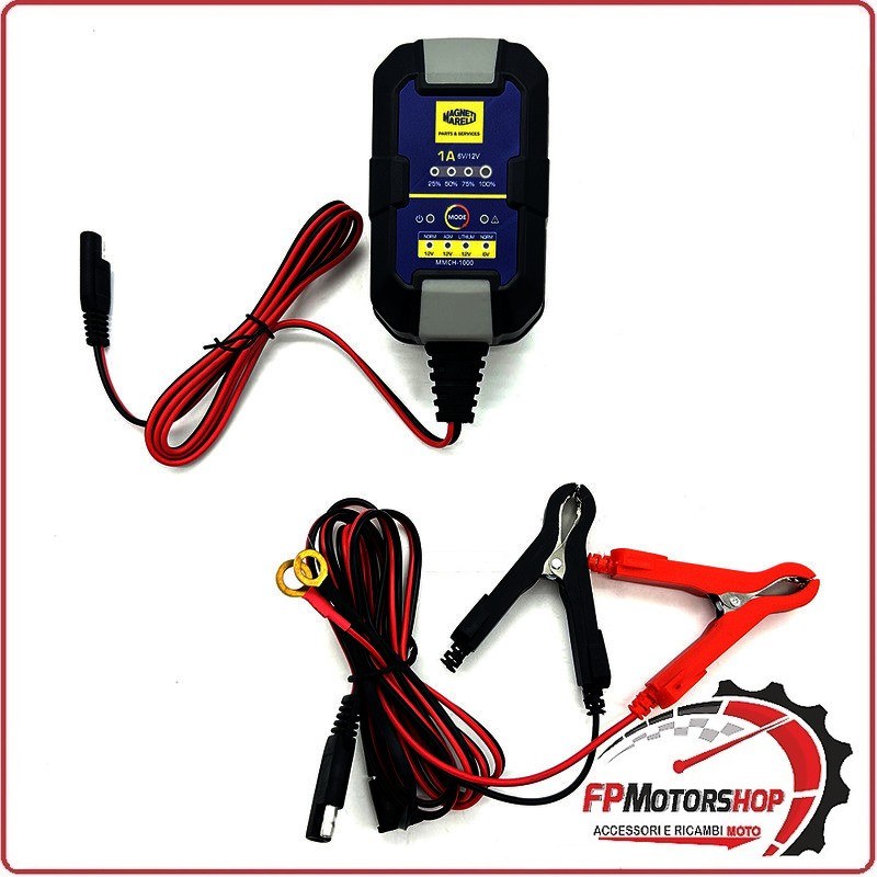 [MBA0130] CARICABATTERIA MARELLI CH-1000M 12V 1A CARICA PER BATTERIA MOTO AGM GEL LITIO