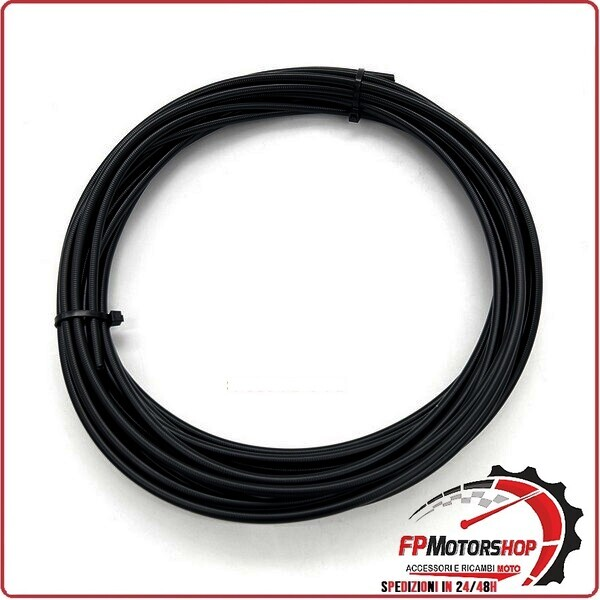 GUAINA PER CAVO FRENO CAMBIO MCA3055 FRIZIONE 5MM NERO 10MT UNIVERSALE