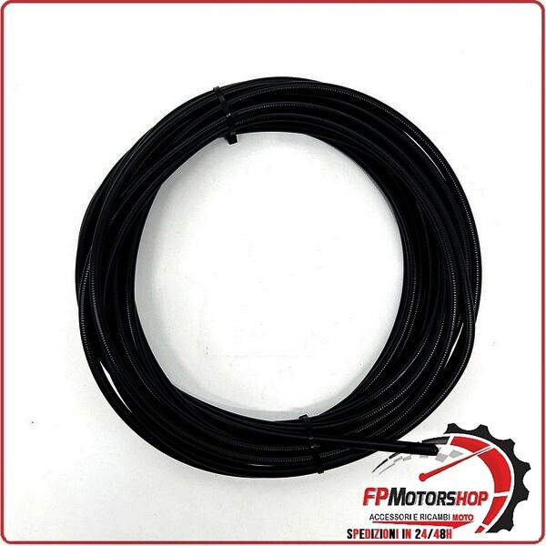 GUAINA PER CAVO FRENO CAMBIO MCA3060 FRIZIONE 7MM NERO 10MT UNIVERSALE
