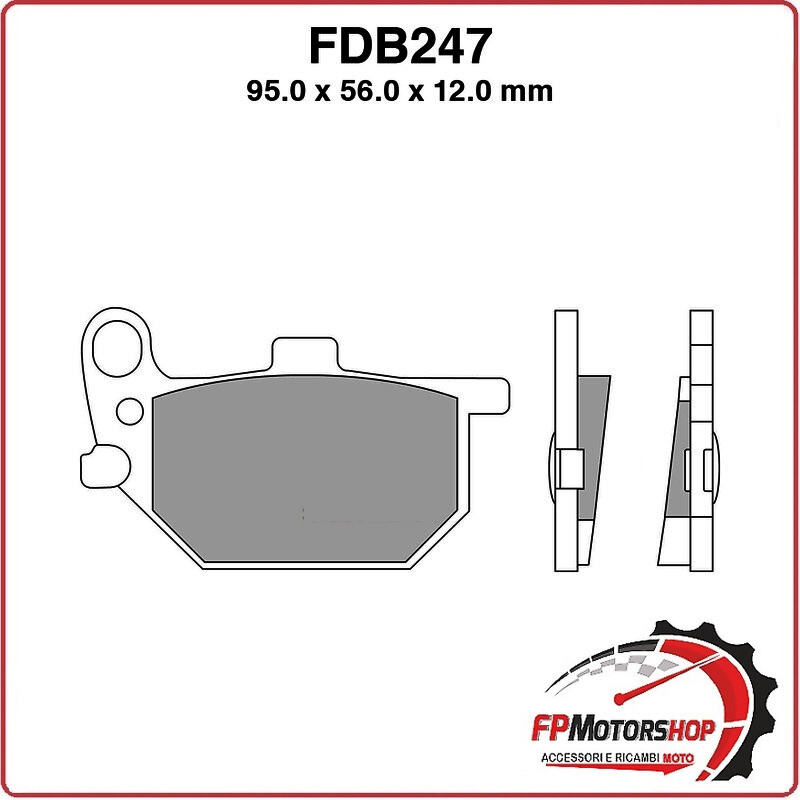 PASTIGLIE FRENO MOTO FERODO FDB247P YAMAHA XV SE 750 850