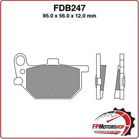 PASTIGLIE FRENO MOTO FERODO FDB247P YAMAHA XV SE 750 850