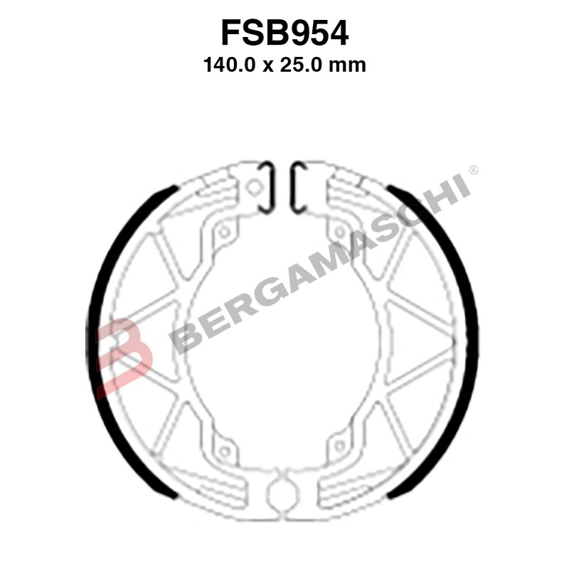 GANASCE FERODO FSB954A EBC APRILIA PIAGGIO MALAGUTI DERBI