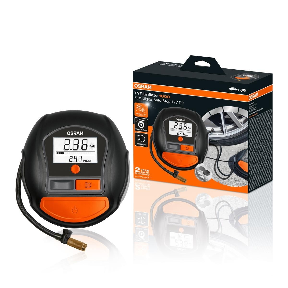[C2001000] COMPRESSORE OSRAM 1000 PORTATI LE A BATTERIA OTI1000