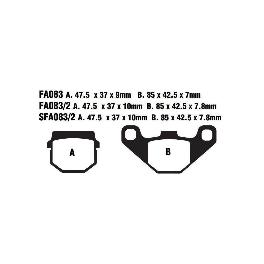[R1708300] PASTIGLIE SFA HH SUZUKI-PEUGEO T-HYOSUNG SFA083HH