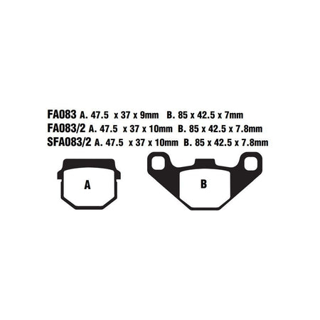 [R1708300] PASTIGLIE SFA HH SUZUKI-PEUGEO T-HYOSUNG SFA083HH