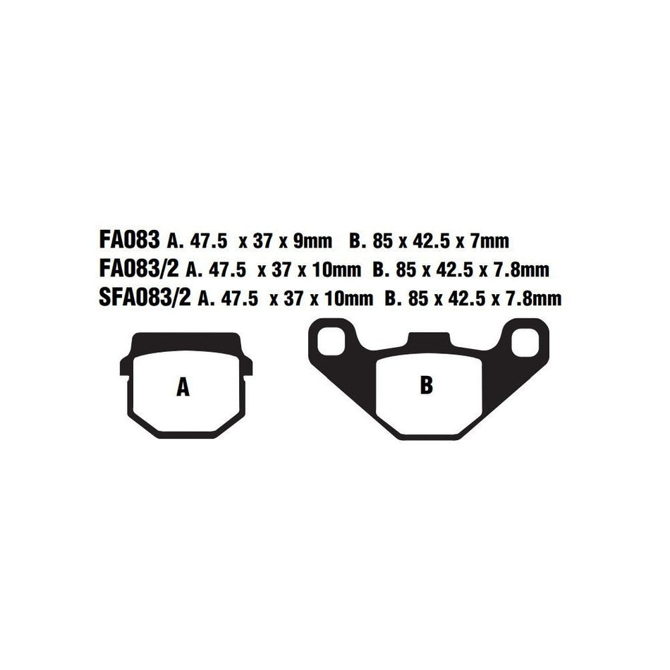 [R1708300] PASTIGLIE SFA HH SUZUKI-PEUGEO T-HYOSUNG SFA083HH