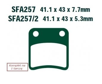 [R1625702] PASTIGLIE SFA HONDA SILVERWING 600 SFA257/2