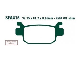 [R1741500] PASTIGLIE SFA HH HONDA SH300i POST. SFA415HH