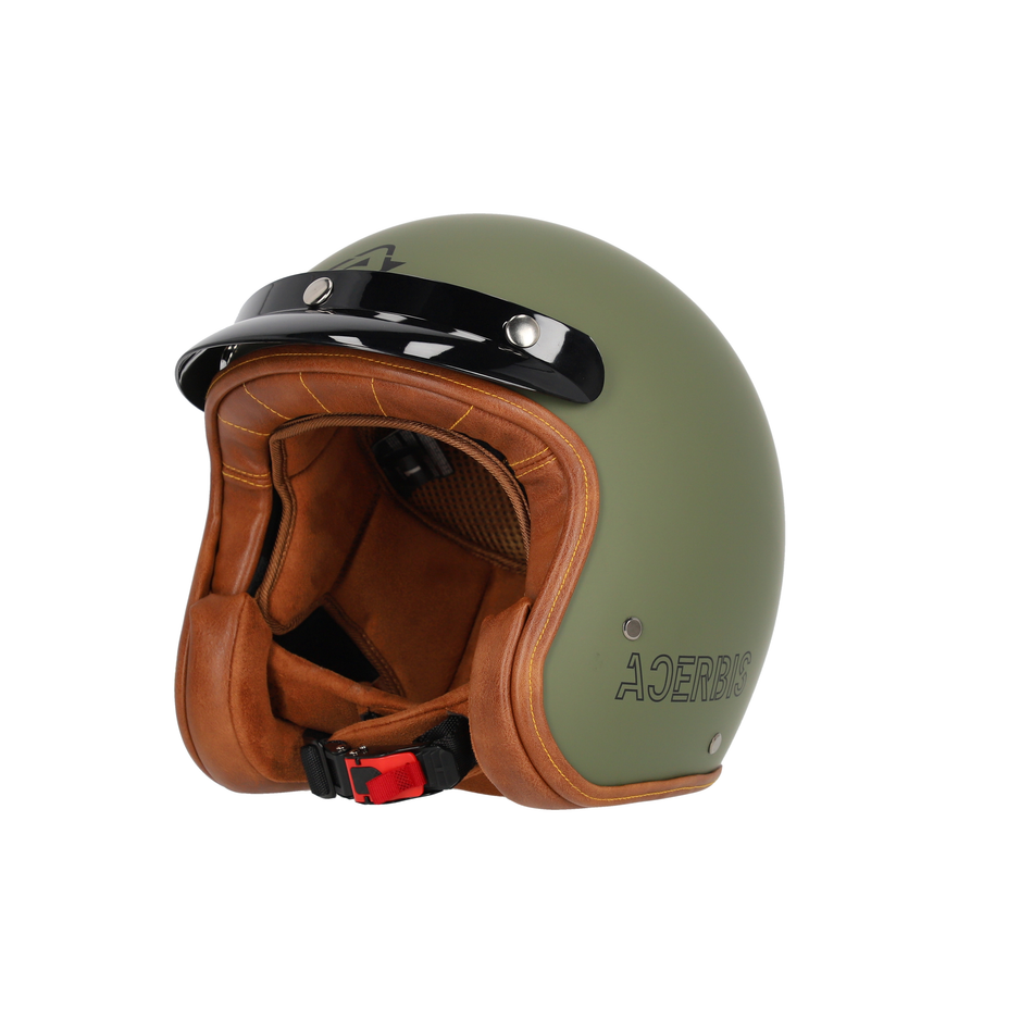 ACERBIS SKODELA CASCO JET MOTO TAGLIA S VERDE VINTAGE NUOVO SCOOTER MOTO