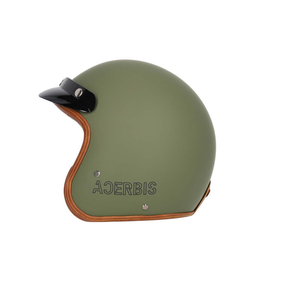 ACERBIS SKODELA CASCO JET MOTO TAGLIA XS VERDE VINTAGE NUOVO SCOOTER MOTO