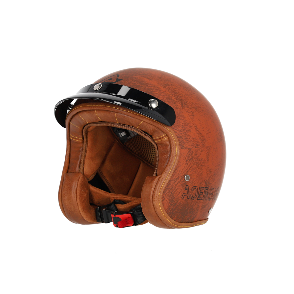 ACERBIS SKODELA CASCO JET MOTO TAGLIA XL MARRONE VINTAGE NUOVO SCOOTER MOTO