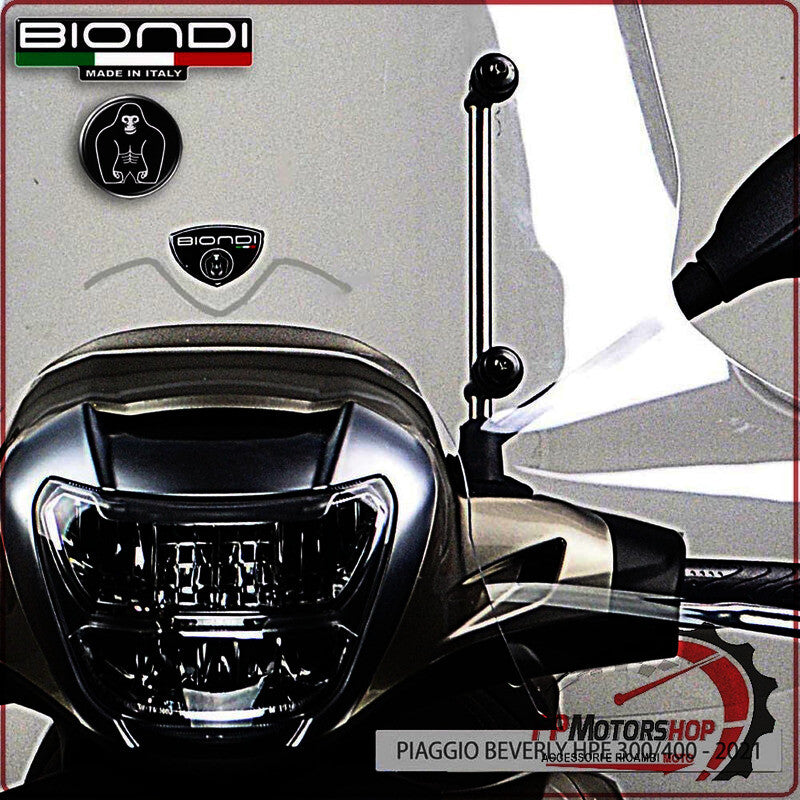 KIT ATTACCHI PARABREZZA SCOOTER PER PIAGGIO BEVERLY 300/400 S 21> BIONDI 8500480